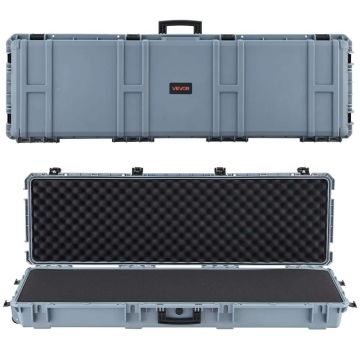 Hard grey rifle case 1320 mm with wheels IP67