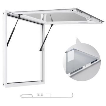 Okno koncesyjne 92x92 cm, rama aluminiowa, okno serwisowe do food trucka