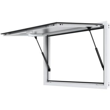 Food truck service window, 90x60 cm, aluminum, awning door, tow hook