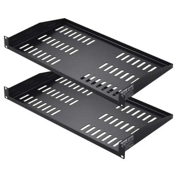 2 pcs. 1U server racks, 10 inches, 23 kg, ventilated, cantilever or wall-mounted
