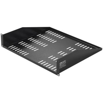 2U ventilated server rack shelf, 16 inches, 23 kg load