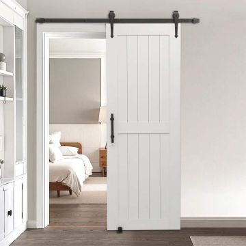 Sliding barn door, 762x2134 mm, MDF, PVC surface, with fittings