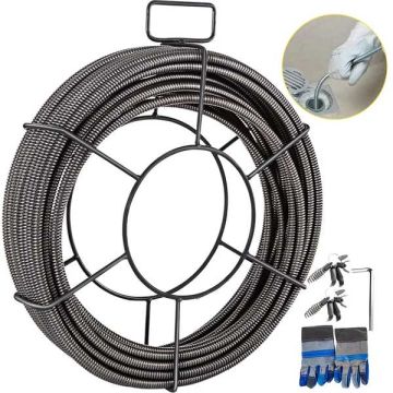 Kabel do czyszczenia kanalizacji 100 stóp x 3/8 cala, rdzeń lity