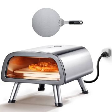 12-calowy elektryczny piec do pizzy ze stali nierdzewnej z kamieniem i szpatułką