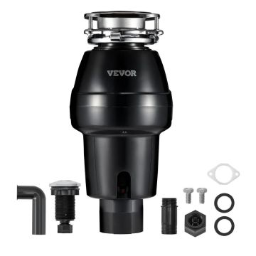 Garbage disposer 3/4 HP, 3600 rpm, for food waste