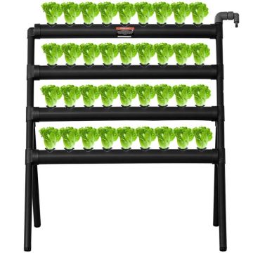 Hydroponic growing system 36 places, 4 layers, PVC pipes, with pump and timer
