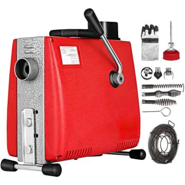 Sewer auger set, pipe unblocker, 250 W, for bath and toilet