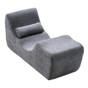 Ergonomiczny szary leżak do jogi, piankowy fotel wypoczynkowy