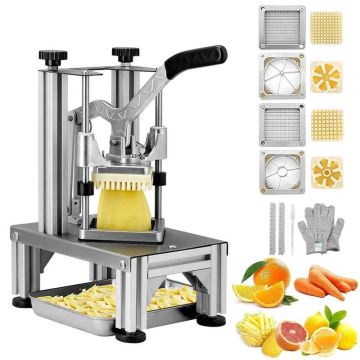 Commercial French Fries Cutter with Replaceable Blades and Tray
