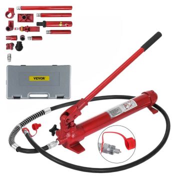 10t hydraulic jack holder with 1.4m hose, portable body repair kit