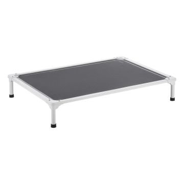 Raised dog bed (hammock) for large dogs, gray, L, aluminum frame