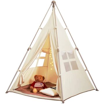 Namiot tipi dla dzieci 1-5 lat, składany, beżowy