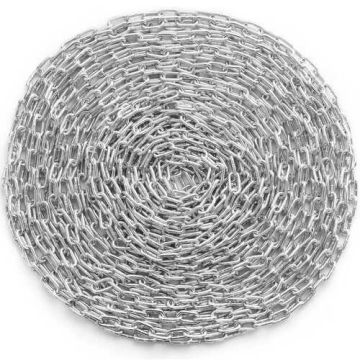 Galvanized carbon steel coil chain 1/4" x 100 ft, 1540 lbs safety