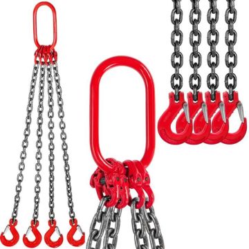 Zawiesie łańcuchowe 5/16", 3,3 stopy, G80, udźwig 5 ton, z hakami