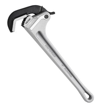 Pipe wrench 18" aluminum, adjustable, ergonomic handle