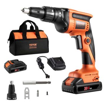 Cordless drywall screwdriver set, 20 V, brushless, 4200 rpm, with 2 batteries