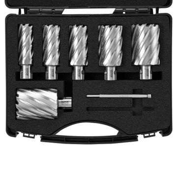 Ring cutter set, 6 pcs., M2AL steel, 5.1 cm depth