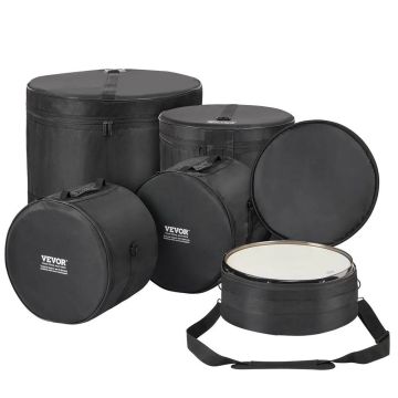 5-piece drum bag set, 1680D oxford fabric, sizes 22-16 inches