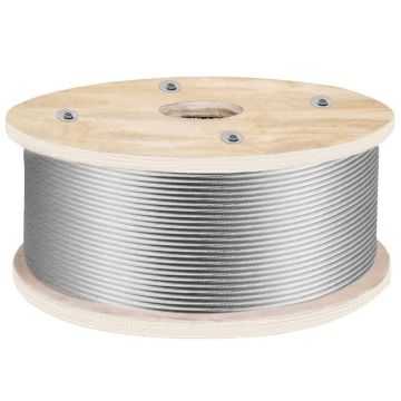 316 Stainless Steel Wire Rope 3/16", 500 Feet, 1x19 Strand