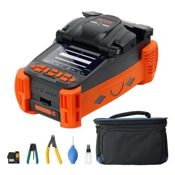 Fiber optic splicing device with 4 motors and LCD display, fiber optic kit