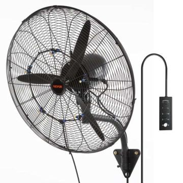 Oscillating Mist Fan 24.2" 3 Speeds 7000 CFM Waterproof