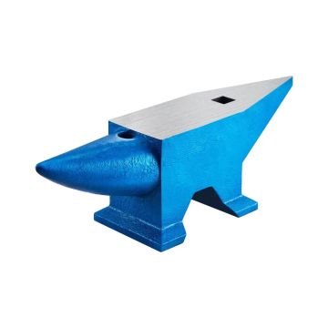 Single horn cast steel blacksmith anvil, 132 lbs.