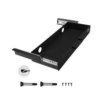 Pull-out 22 inch drawer under desk, office organizer 25x9x3 inch