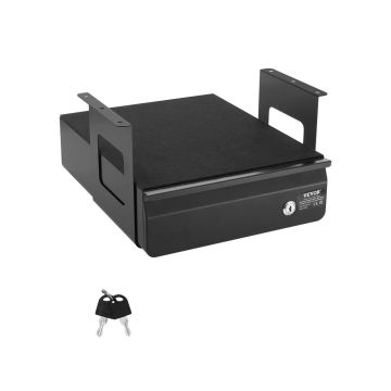 Vevor 13-inch Under-Desk Pull-Out Lockable Drawer, 14x13x7 inches
