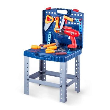 Children's workbench with 56 tools and electric drill, 3+ years