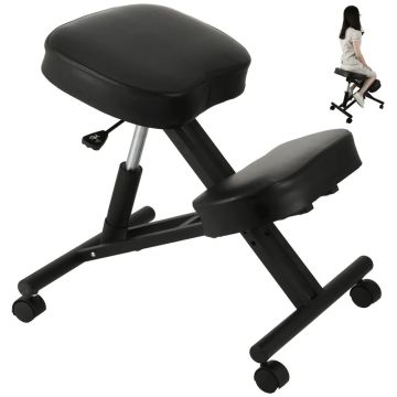 Ergonomiczny fotel klęczący z regulowanym podparciem kolan do biura