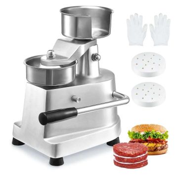 Commercial hamburger press 100mm stainless steel with paper