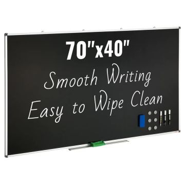 Black large chalkboard 70x40 inches with aluminum frame