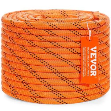 Double braided polyester rope for arborists, 1 cm x 36.6 m