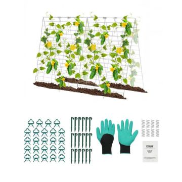 Foldable metal cucumber trellis for climbing plants 35x55 cm