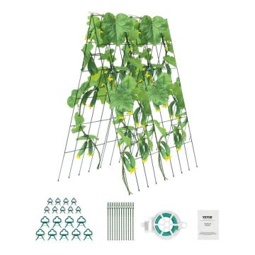 Foldable metal cucumber trellis for climbing plants 39"x32"