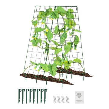 Foldable metal garden trellis for plant support, 46x32 cm