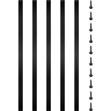 Aluminum alloy patio railing with screws, 29.5 x 1 inch, 16-pack