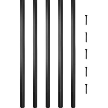 Balustrada tarasowa ze stopu aluminium, kwadratowa, 26"x0,75" ze śrubami, do tarasów drewnianych i kompozytowych