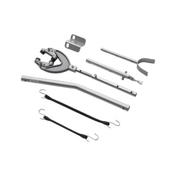 Transom guard for outboard motors 26.9-62.2 inches, adjustable, corrosion resistant