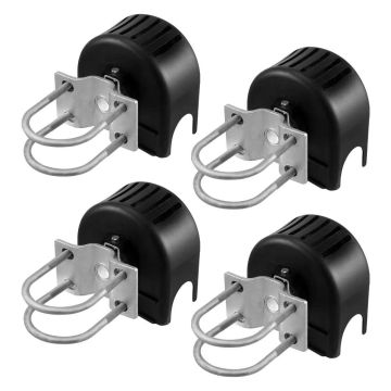 Sliding gate roller set black, 4 rails, cantilever