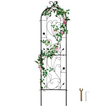 Садовая шпалера для вьющихся растений, 60 x 15 дюймов, нержавеющая сталь.