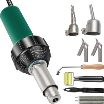 Plastic welding machine, 1600 W, 220 V, 8-piece set