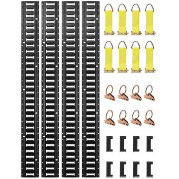 E-rail mounting kit, 4 steel rails, 30 pcs., 152.4 cm