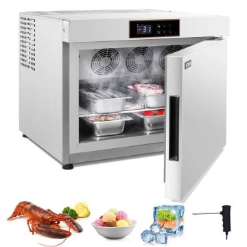 Commercial stainless steel blast freezer, 32 L, 4 trays