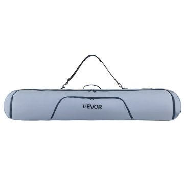 Wyściełana torba na snowboard do 165 cm, wodoodporna tkanina Oxford, szara