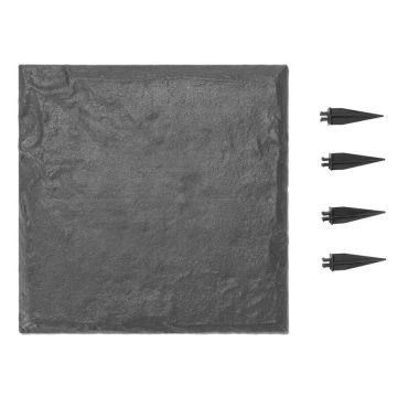 Декоративные пластиковые садовые ступеньки, серые, 16 шт., 39,5x39,5 см.