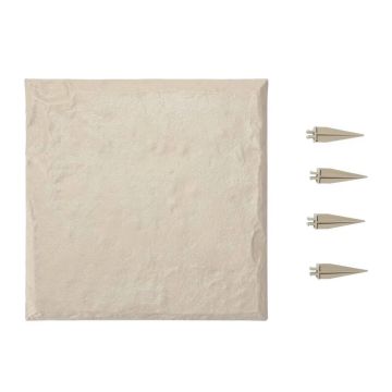 Garden decorative plastic steps 39.5x39.5 cm, beige (4 pcs.)