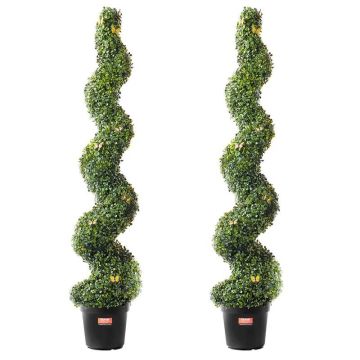 Artificial boxwood fir tree 60 inches, spiral, UV resistant