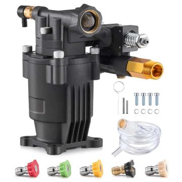 Pressure washer pump, 19 mm shaft, 241 bar, 9.5 l/min, with nozzles and accessories