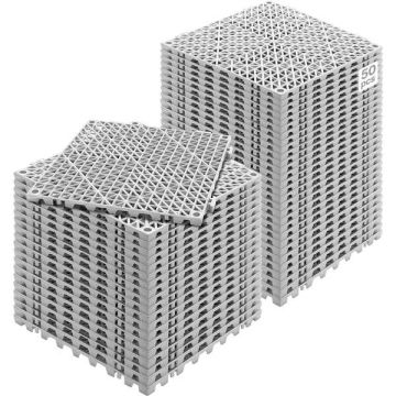 Modułowe płytki podłogowe z PCV antypoślizgowe, 30x30 cm, 50 szt., szare